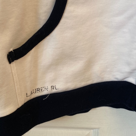 Lauren Ralph Lauren White & Dark Navy Hooded Jacket - Picture 4 of 8